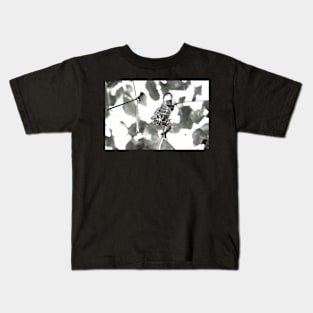 Chameleon black and white / Swiss Artwork Photography Kids T-Shirt